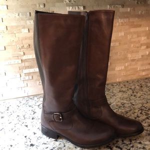 Clarks Plaza PilotComfort Riding Boots Brown 8
